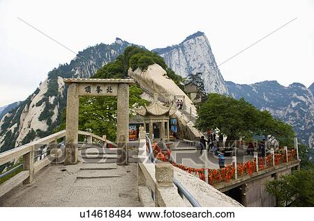Asia, China, Shanxi, Huayin, Huashan Mountain, North Peak, North Peak View Large Photo Image Picture - Asia, China, Shanxi, Huayin, Huashan Mountain, North Peak, North Peak. Fotosearch