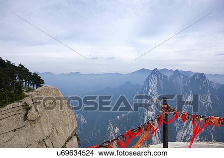 Picture - Asia, China, Shanxi, Huayin, Huashan Mountain, South Peak, South Peak. Fotosearch