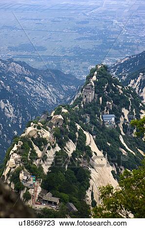 Asia, China, Shanxi, Huayin, Huashan Mountain, North Peak View Large Photo Image Stock Image - Asia, China, Shanxi, Huayin, Huashan Mountain, North Peak. Fotosearch