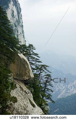 Stock Photo - Asia, China, Shanxi, Huayin, Huashan Mountain, South Peak. Fotosearch