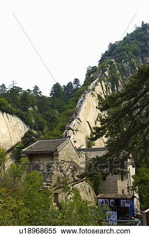 Asia, China, Shanxi, Huayin, Huashan Mountain, West Peak, Green Dragon Ridge View Large Photo Image Stock Photography - Asia, China, Shanxi, Huayin, Huashan Mountain, West Peak, Green Dragon Ridge. Fotosearch