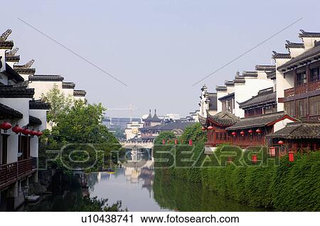 Asia, China, Jiangsu Province, Nan Jing, Confucius Temple, Pedestrian Street View Large Photo Image Stock Image - Asia, China, Jiangsu Province, Nan Jing, Confucius Temple, Pedestrian Street. Fotosearch