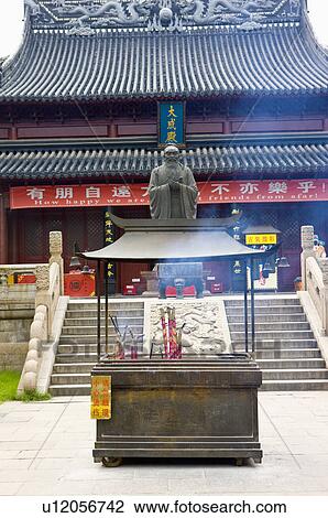 Asia, China, Jiangsu Province, Nan Jing, Confucius Temple, Statue of Confucius View Large Photo Image Stock Image - Asia, China, Jiangsu Province, Nan Jing, Confucius Temple, Statue of Confucius. Fotosearch
