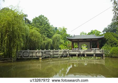 Stock Image - Asia, China, Jiangsu Province, Nanking, Yuhuatai, Rain Flower Terrace. Fotosearch
