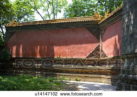 Stock Image - Asia, China, Jiangsu Province, Nanking, Xiaoling Mausoleum of the Ming Dynasty. Fotosearch