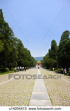 Asia, China, Jiangsu Province, Nanking, Xiaoling Mausoleum of the Ming Dynasty View Large Photo Image Stock Image - Asia, China, Jiangsu Province, Nanking, Xiaoling Mausoleum of the Ming Dynasty. Fotosearch