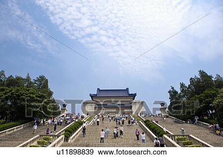 Asia, China, Jiangsu Province, Nanking, Mausoleum of Dr. Sun Yat-sen View Large Photo Image Stock Photo - Asia, China, Jiangsu Province, Nanking, Mausoleum of Dr. Sun Yat-sen. Fotosearch