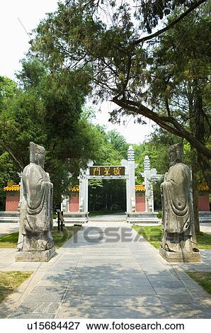 Stock Photo - Asia, China, Jiangsu Province, Nanking, Xiaoling Mausoleum of the Ming Dynasty. Fotosearch