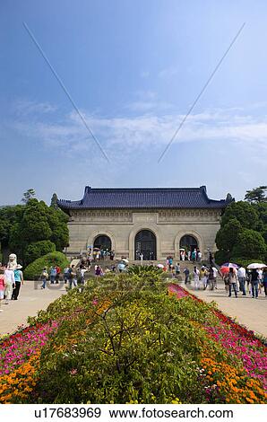 Asia, China, Jiangsu Province, Nanking, Mausoleum of Dr. Sun Yat-sen View Large Photo Image Stock Photo - Asia, China, Jiangsu Province, Nanking, Mausoleum of Dr. Sun Yat-sen. Fotosearch