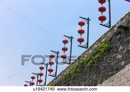 Asia, China, Jiangsu Province, Nanking, China Gate, Ancient Wall View Large Photo Image Stock Photo - Asia, China, Jiangsu Province, Nanking, China Gate, Ancient Wall. Fotosearch