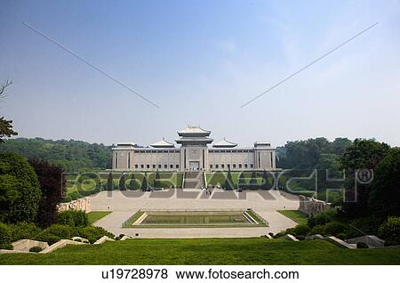 Stock Photo - Asia, China, Jiangsu Province, Nanking, Yuhuatai, Rain Flower Terrace, Martyr Memorial Hall. Fotosearch