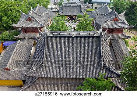 Stock Photograph - Asia, China, Jiangsu Province, Nanking, Jiming Temple. Fotosearch