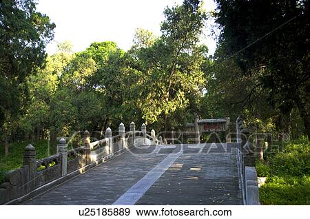Stock Photo - Asia, China, Shandong, Qufu, The Cemetery of Confucius. Fotosearch