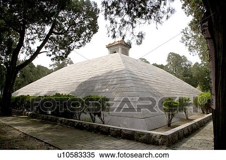 Stock Photography - Asia, China, Shandong, Qufu, The Mausoleum of Shao Hao. Fotosearch