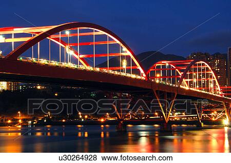 Bridge across a river, Guandu Bridge, Taipei, Taiwan View Large Photo Image Stock Photo - Bridge across a river, Guandu Bridge, Taipei, Taiwan. Fotosearch