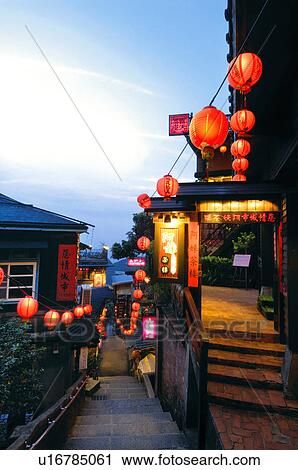 Buildings lit up at lantern festival, Jioufen, Rueifang, Taipei County, Taiwan View Large Photo Image Stock Image - Buildings lit up at lantern festival, Jioufen, Rueifang, Taipei County, Taiwan. Fotosearch
