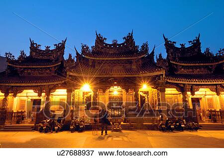 Stock Photo - Facade of a building, Sanxia Lao Jie, Taiwan. Fotosearch