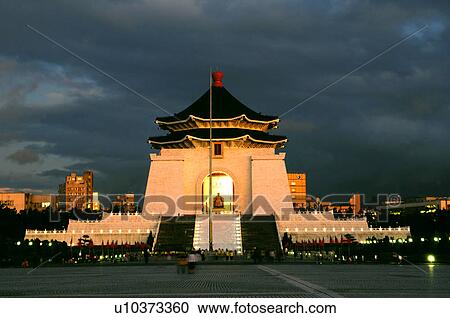 Facade of a memorial at night, Chiang Kaishek Memorial Hall, Taipei, Taiwan View Large Photo Image Stock Image - Facade of a memorial at night, Chiang Kaishek Memorial Hall, Taipei, Taiwan. Fotosearch