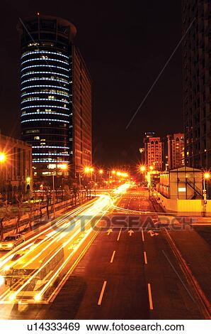 Traffic in a city at night, Xinyi District, Taipei, Taiwan View Large Photo Image Stock Photo - Traffic in a city at night, Xinyi District, Taipei, Taiwan. Fotosearch