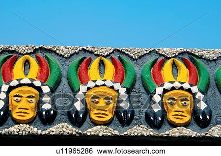 Close-up of carved anthropomorphic face, Taiwan View Large Photo Image Stock Photograph - Close-up of carved anthropomorphic face, Taiwan. Fotosearch