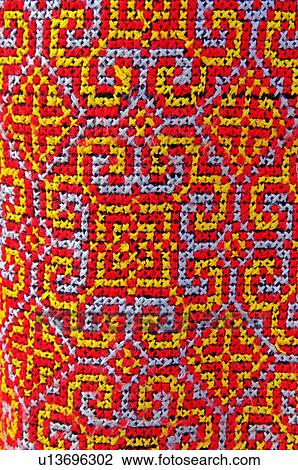 Close-up of embroidery on a fabric, Taiwan View Large Photo Image Stock Image - Close-up of embroidery on a fabric, Taiwan. Fotosearch