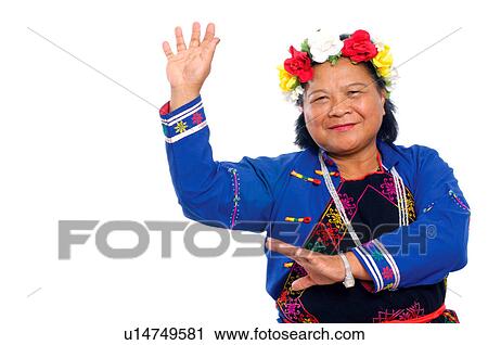 Portrait of a female aboriginal dancer dancing, Taiwan View Large Photo Image Stock Image - Portrait of a female aboriginal dancer dancing, Taiwan. Fotosearch