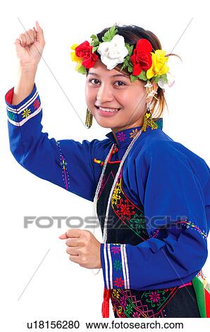 Portrait of a female Aboriginal dancer dancing, Taiwan View Large Photo Image Stock Image - Portrait of a female Aboriginal dancer dancing, Taiwan. Fotosearch