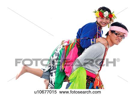 Stock Photography - Side profile of a Taiwanese couple enjoying, Taiwan. Fotosearch