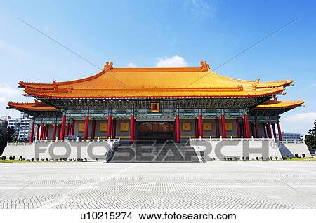 Opera house in a memorial, Chiang Kaishek Memorial Hall, Taipei, Taiwan View Large Photo Image Picture - Opera house in a memorial, Chiang Kaishek Memorial Hall, Taipei, Taiwan. Fotosearch