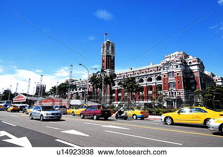 Vehicle moving on the road in front of a government building, Presidential Palace, Taipei, Taiwan View Large Photo Image Stock Photo - Vehicle moving on the road in front of a government building, Presidential Palace, Taipei, Taiwan. Fotosearch