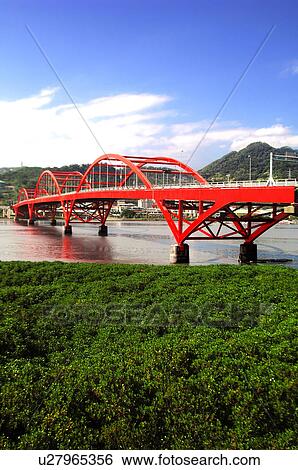 Bridge across a river, Guandu Bridge, Taipei, Taiwan View Large Photo Image Stock Photograph - Bridge across a river, Guandu Bridge, Taipei, Taiwan. Fotosearch