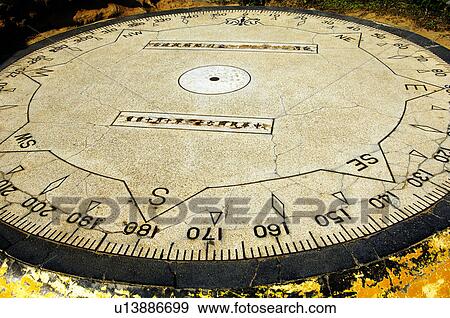 Close-up of a giant compass, Yehliu National Park, Taipei County, Taiwan View Large Photo Image Stock Photo - Close-up of a giant compass, Yehliu National Park, Taipei County, Taiwan. Fotosearch