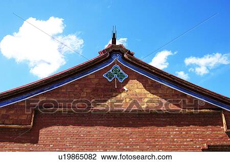 Stock Image - Low angle view of a temple, Taipei Confucius Temple, Taipei, Taiwan. Fotosearch