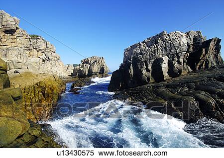 Stock Photography - River passing through rock formations, Taiwan. Fotosearch