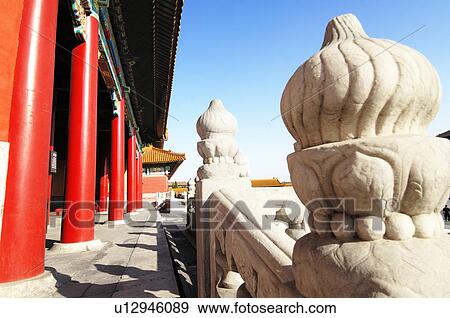 Facade of a palace, Imperial Palace, Forbidden City, Beijing, China View Large Photo Image Stock Photo - Facade of a palace, Imperial Palace, Forbidden City, Beijing, China. Fotosearch