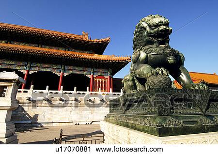 Imperial lion in a palace, Imperial Palace, Forbidden City, Beijing, China View Large Photo Image Stock Image - Imperial lion in a palace, Imperial Palace, Forbidden City, Beijing, China. Fotosearch
