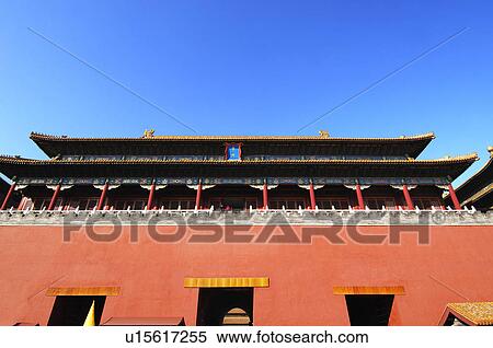 Low angle view of a gate, Forbidden City, Beijing, China View Large Photo Image Stock Photography - Low angle view of a gate, Forbidden City, Beijing, China. Fotosearch