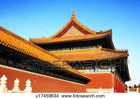 Low angle view of a palace, Imperial Palace, Forbidden City, Beijing, China View Large Photo Image Picture - Low angle view of a palace, Imperial Palace, Forbidden City, Beijing, China. Fotosearch