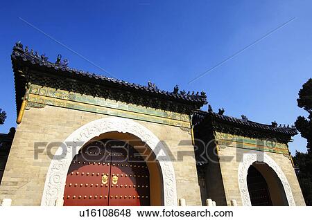 Stock Photo - Doorway of a building, Beijing, China. Fotosearch