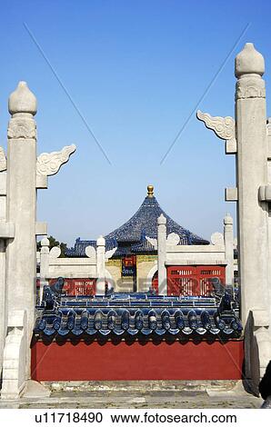 Entrance of a pagoda, Temple Of Heaven, Beijing, China View Large Photo Image Stock Image - Entrance of a pagoda, Temple Of Heaven, Beijing, China. Fotosearch