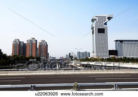Stock Photograph - Buildings in a city, Beijing, China. Fotosearch