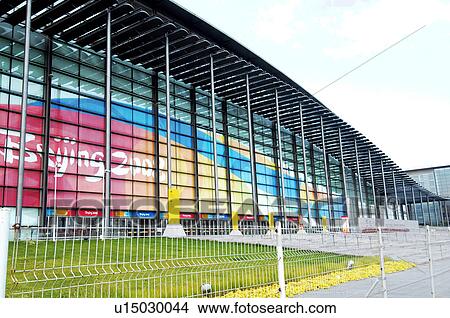 Picture - Stadium in a city, Beijing, China. Fotosearch