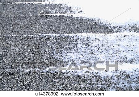 Stock Image - Steps and snow. Fotosearch