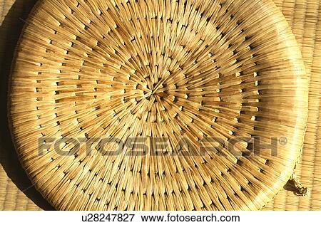 Stock Photo - Straw cushion. Fotosearch