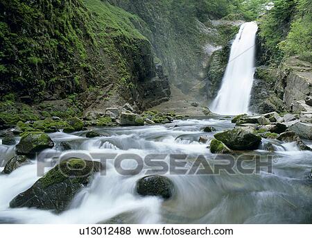 Stock Photo - Akiho Great Falls, Sendai, Miyagi, Japan. Fotosearch