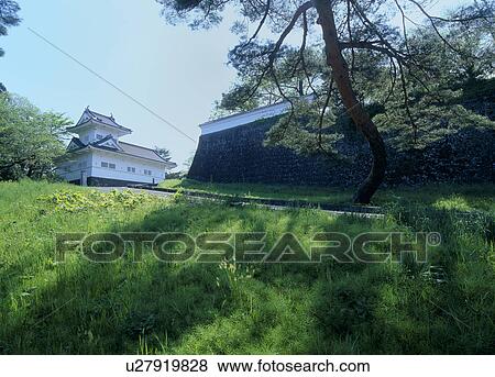 Stock Photo - Aoba Castle, Sendai, Miyagi, Japan. Fotosearch