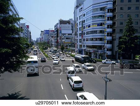 Stock Image - Atago kamisugi Street, Sendai, Miyagi, Japan. Fotosearch