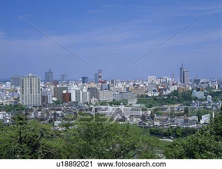 Cityscape of Sendai, Sendai, Miyagi, Japan View Large Photo Image Stock Image - Cityscape of Sendai, Sendai, Miyagi, Japan. Fotosearch