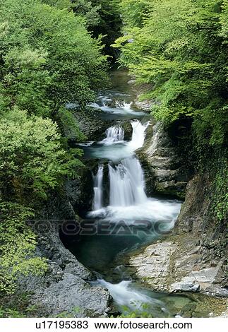 Stock Image - Houmei Falls, Sendai, Miyagi, Japan. Fotosearch