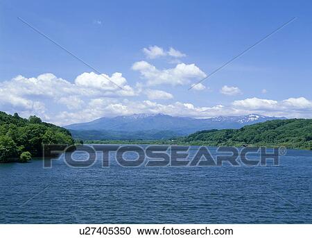 Stock Image - Kamafusa Lake, Sendai, Miyagi, Japan. Fotosearch